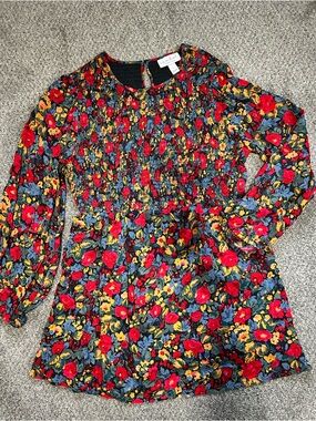 Isabel Maternity by Ingrid & Isabel Red Floral Long-Sleeve Maternity Blouse